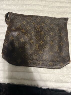 Louis Vuitton Monogram Vintage Toiletry Pouch Cosmetic Case AS IS